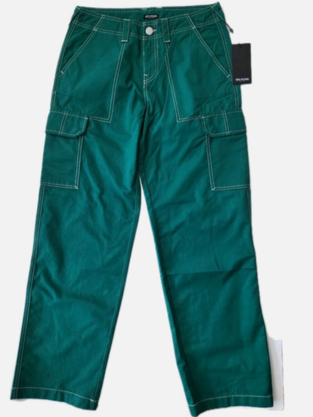True Religion womens Cargo Twill pants Size 28 Green